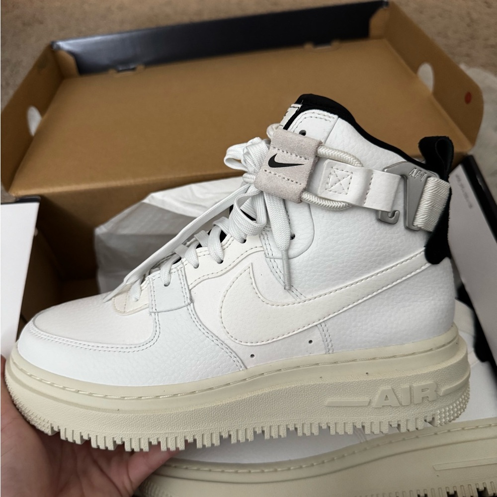 Brand New Air Force 1s!! Never worn, Nike Cream and Black High-Top Sneakers